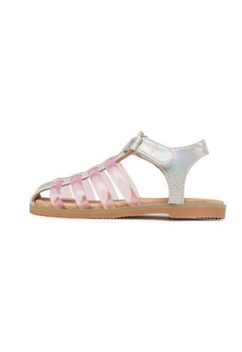 Sandale fete 302545070 - Piele naturala - Argintiu - Argintiu