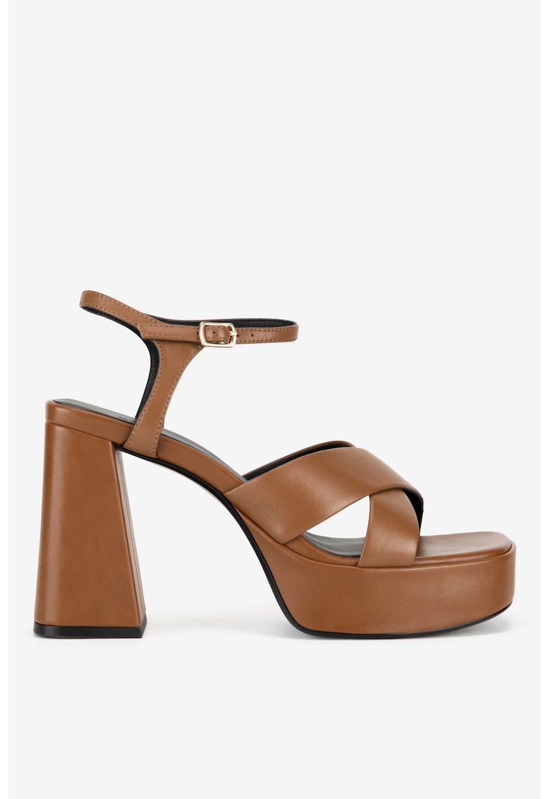 Sandale dama 5903698194509 - Piele naturala - Maro - Maro