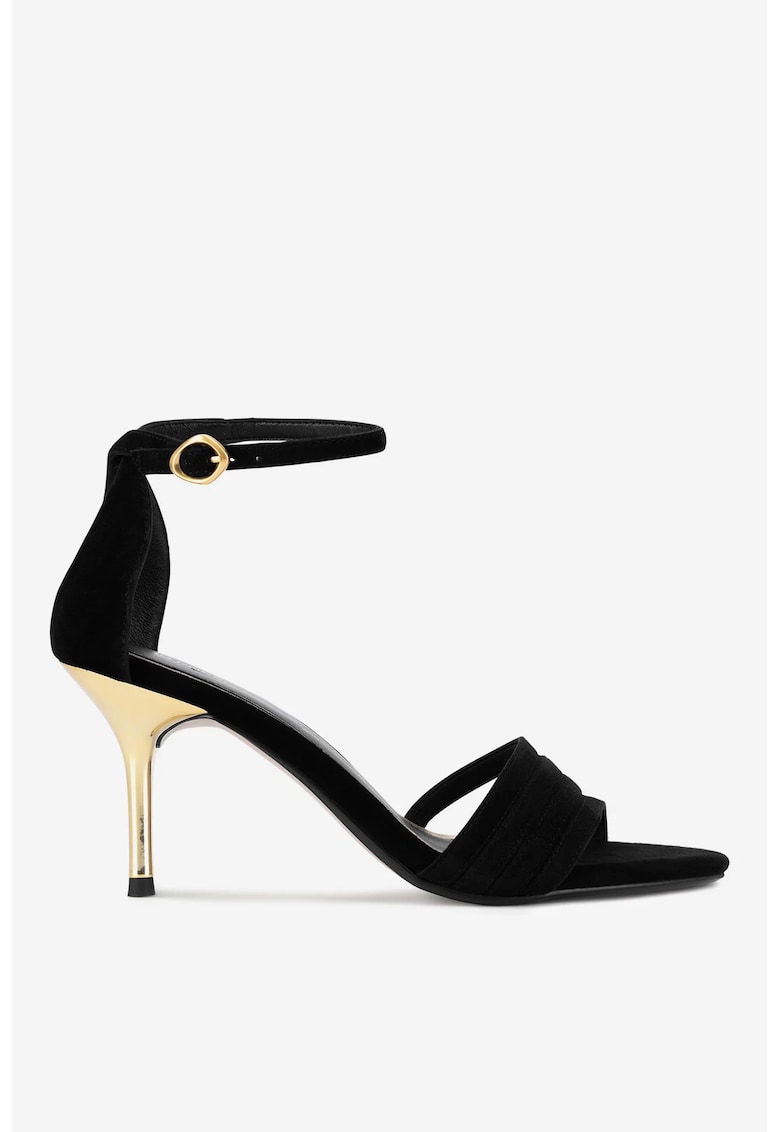 Sandale dama  5903419900938 - Piele intoarsa - Negru Sandale dama  5903419900938 - Piele intoarsa - Negru