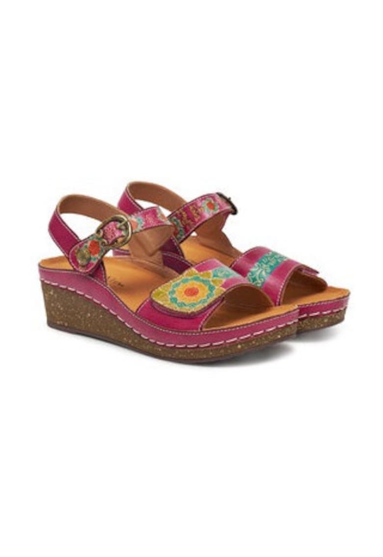 Sandale dama 305012821 - Piele naturala - Multicolor - Multicolor