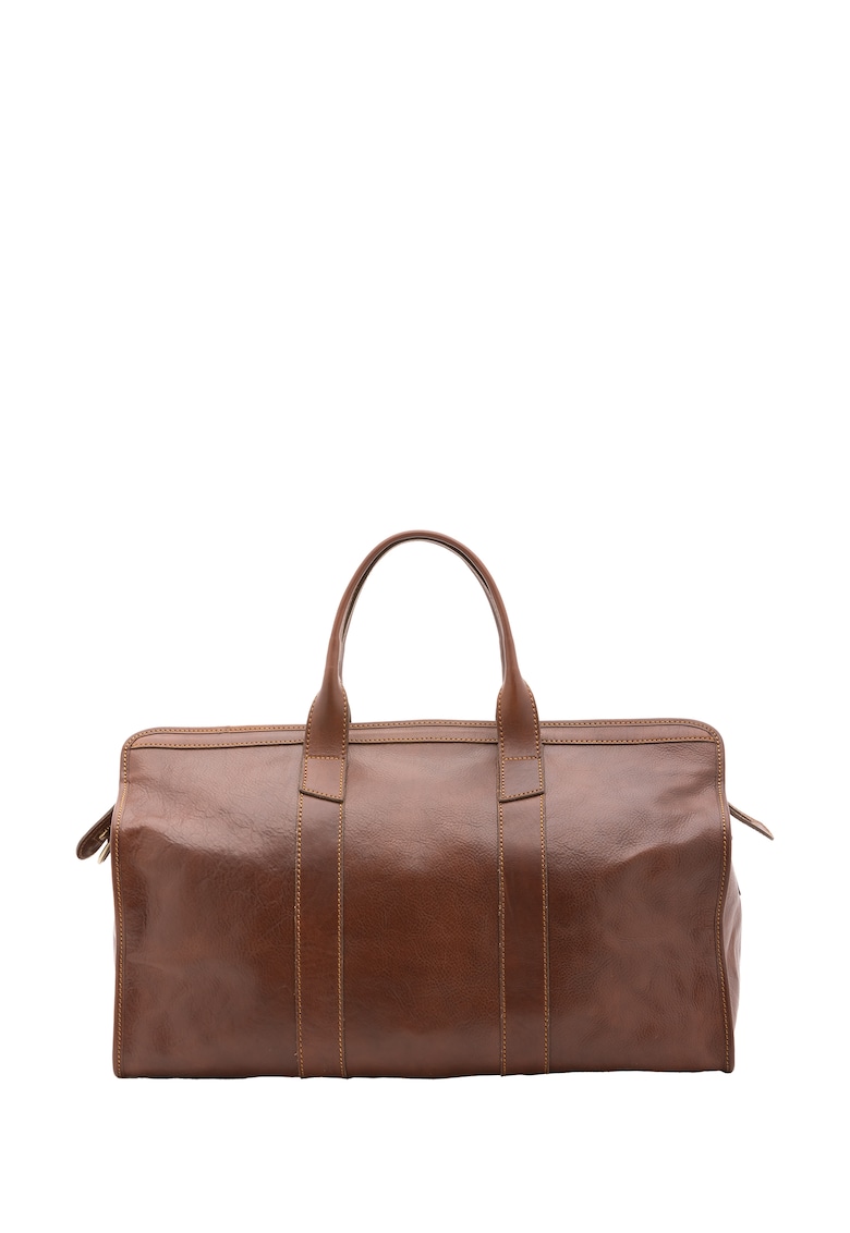 Geanta unisex de voiaj - de piele - cu fermoar