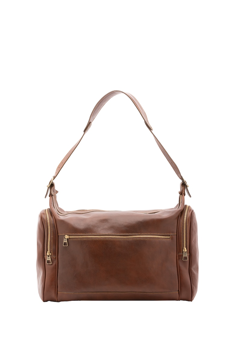 Geanta unisex de voiaj - din piele - cu buzunare multiple