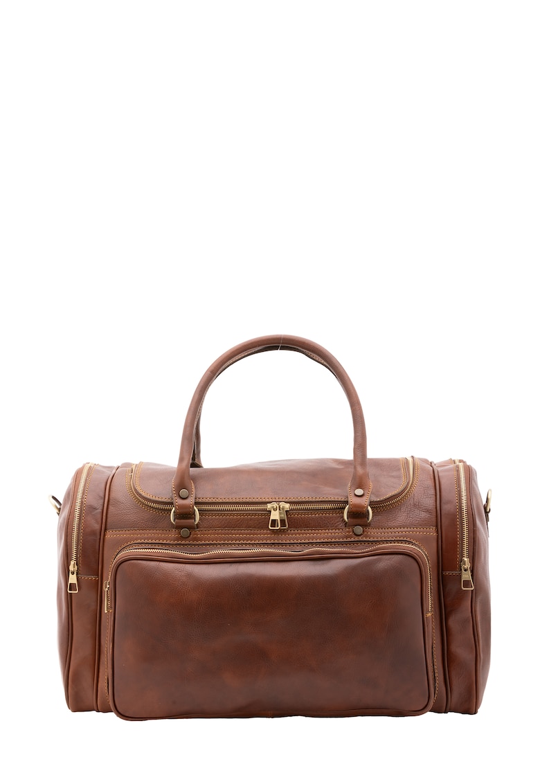 Geanta unisex de voiaj - din piele - cu buzunare multiple