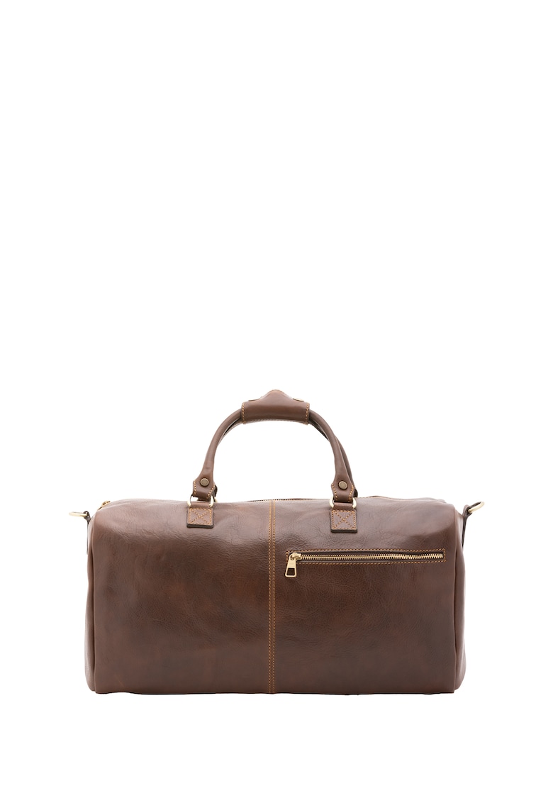 Geanta unisex de voiaj - din piele - cu bareta detasabila