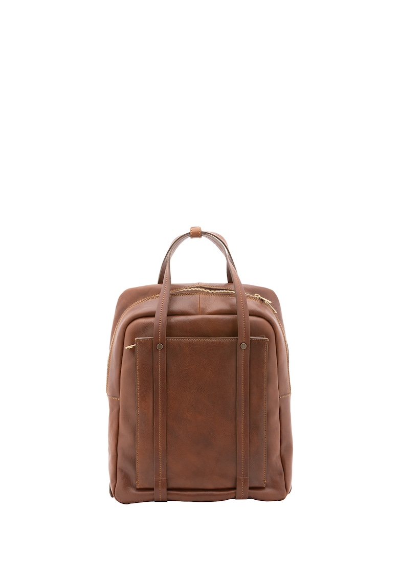 Rucsac unisex de piele cu manere