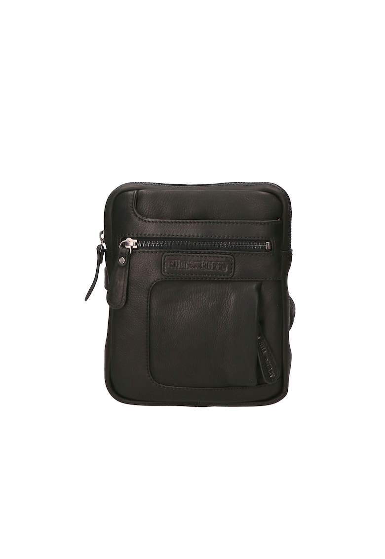 Geanta crossbody cu buzunare exterioare - Negru