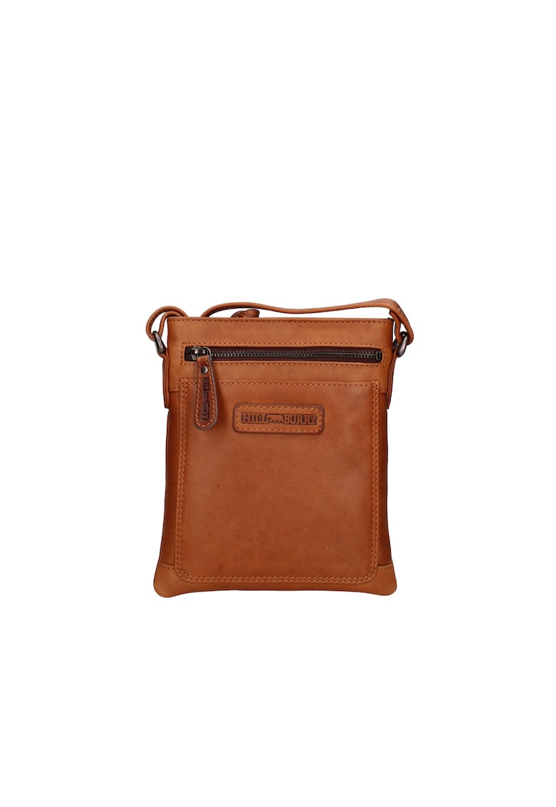 Geanta crossbody de piele cu logo in relief Geanta crossbody de piele cu logo in relief