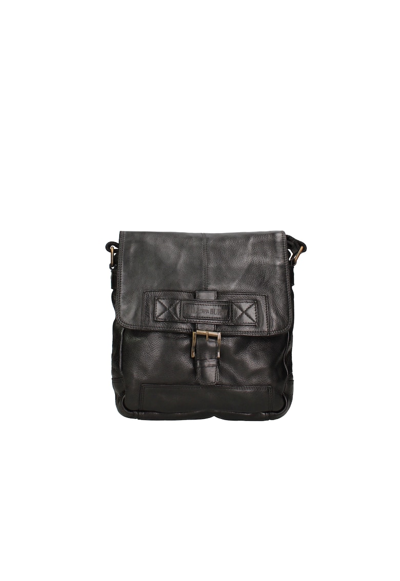 Geanta crossbody de piele - Negru