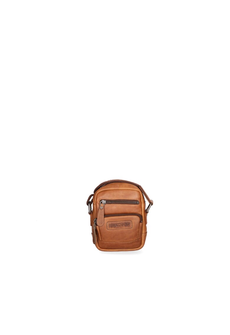 Geanta crossbody de piele cu bareta ajustabila - Maro