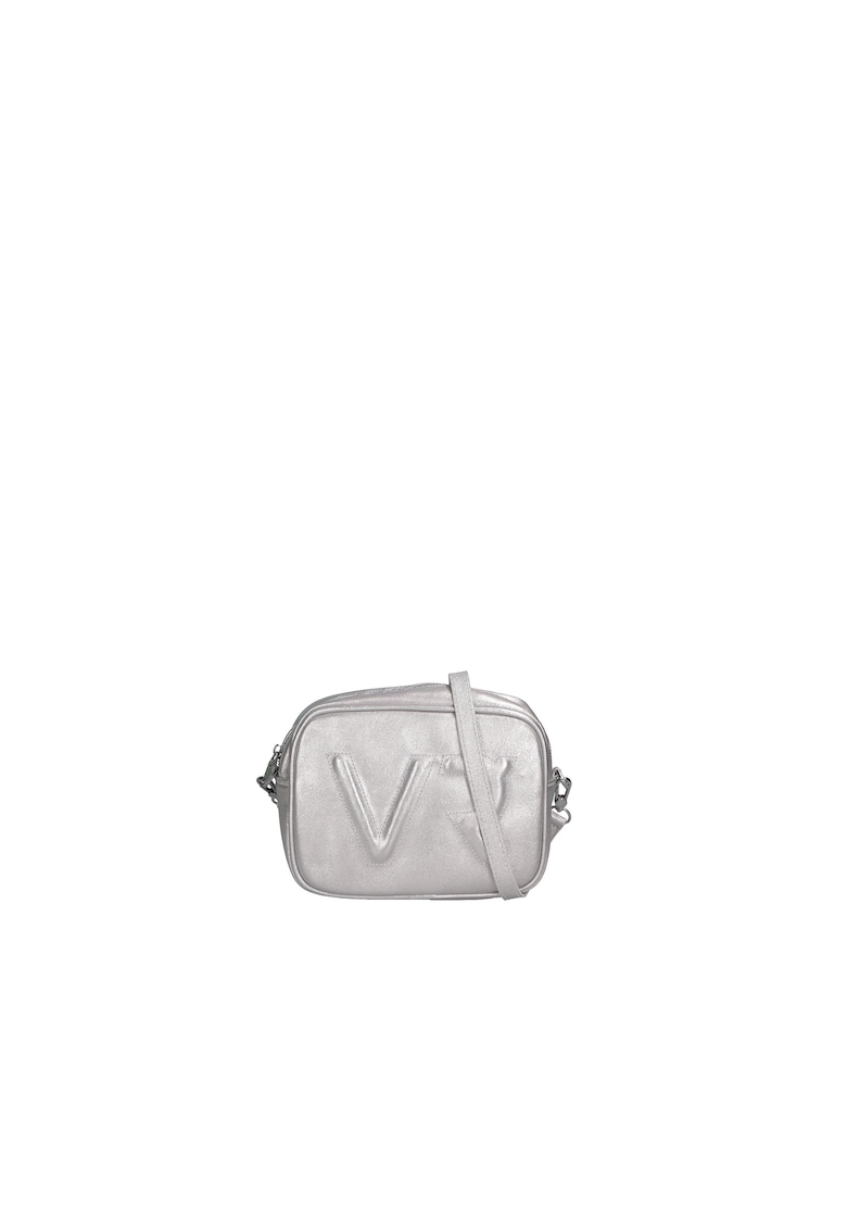 Virginia Rhine Geanta crossbody din piele cu bareta ajustabila - Argintiu