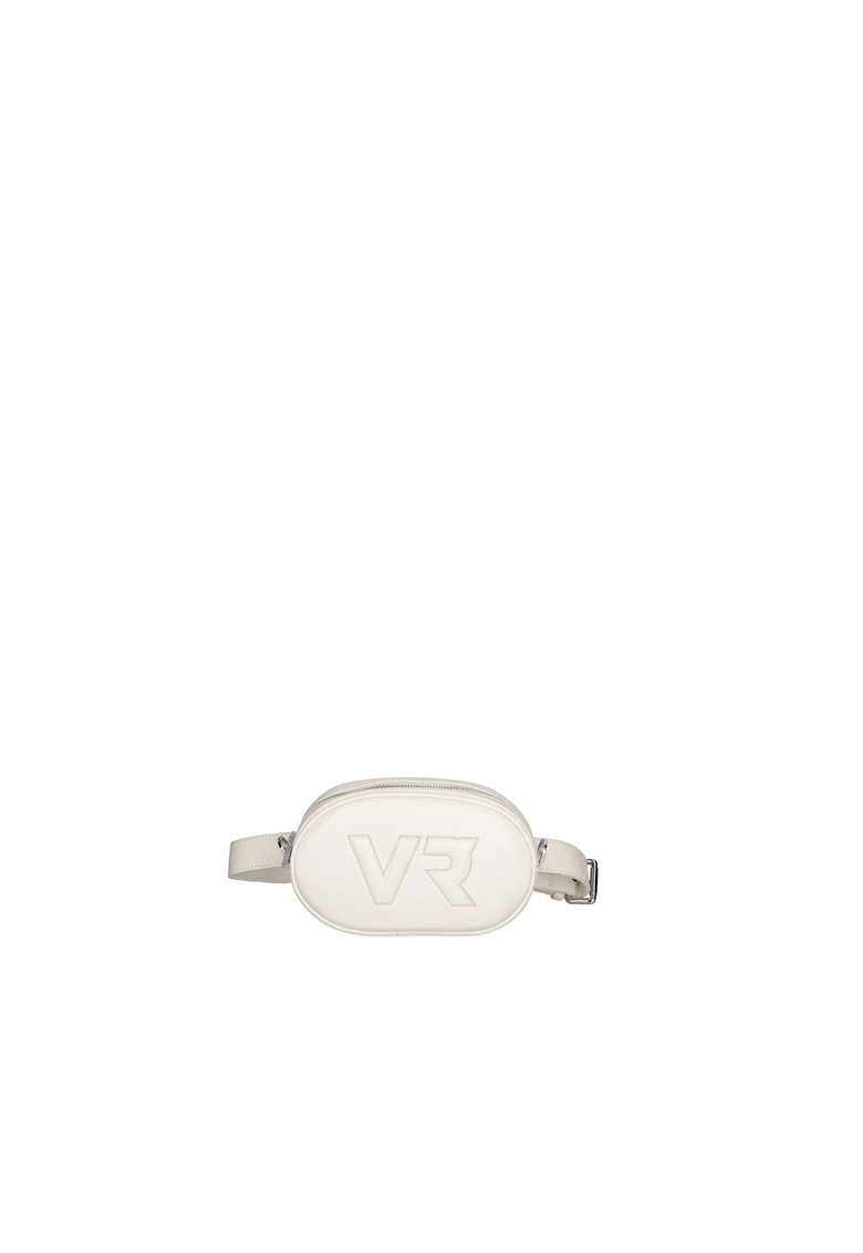 Virginia Rhine Borseta din piele cu logo - Alb