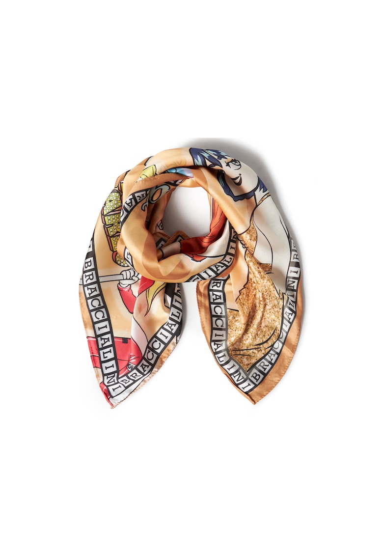 Esarfa cu imprimeu grafic - Multicolor