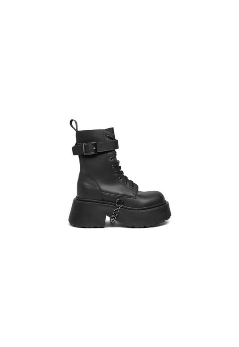 Ghete dama  304437403 - Piele ecologica - Negru