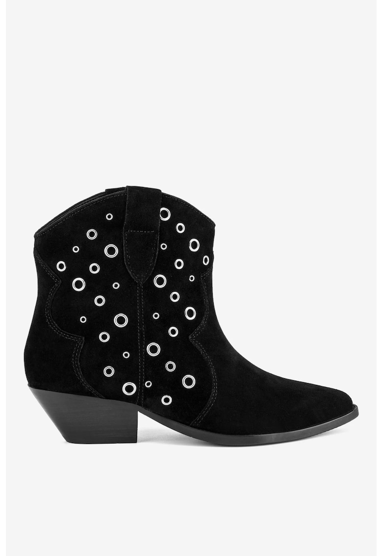 Ghete dama 5903419788222 - Piele intoarsa - Negru Ghete dama 5903419788222 - Piele intoarsa - Negru