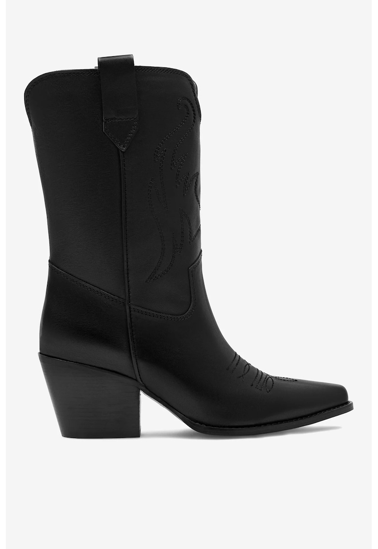 Ghete dama 5905588093084 - Piele naturala - Negru