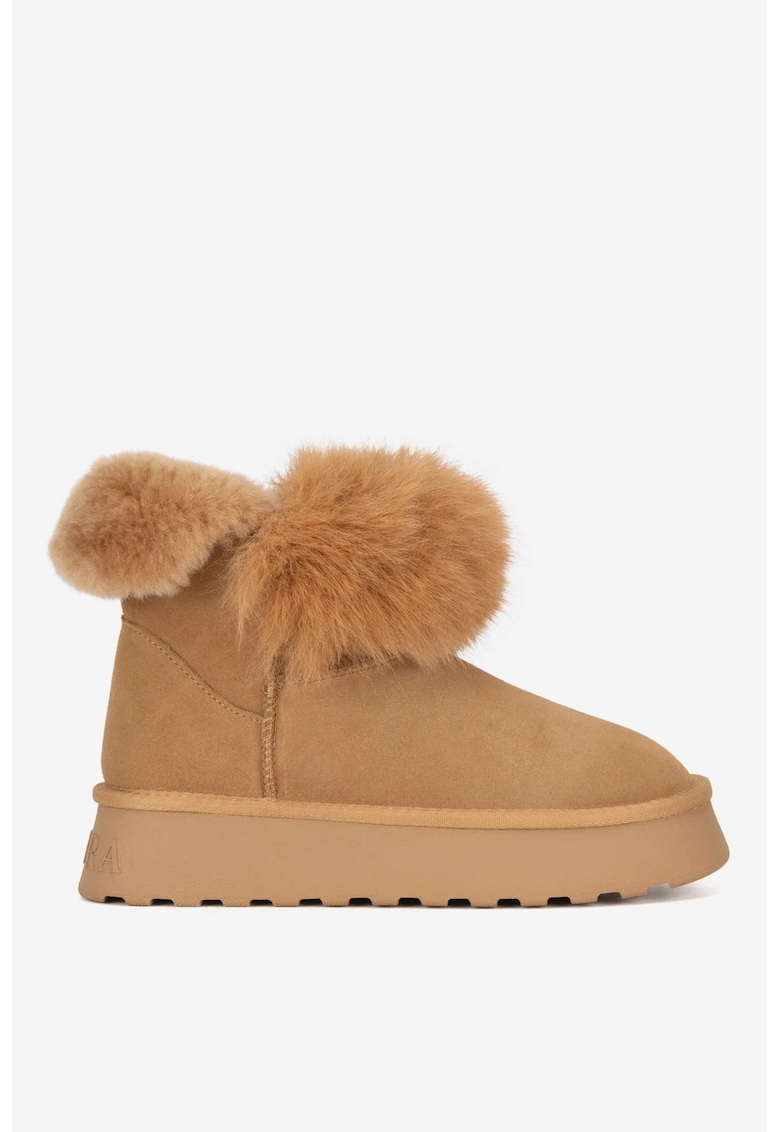 Ghete dama 5905588957126 - Piele intoarsa - Bej - Bej