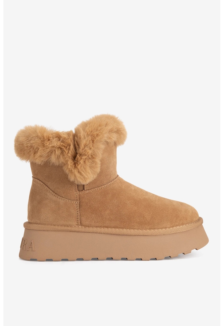 Ghete dama 5905588964292 - Piele intoarsa - Maro - Maro