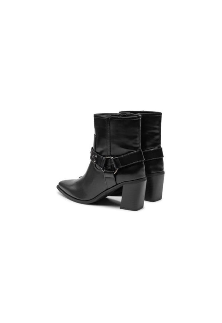 Ghete dama  304429064 - Piele ecologica - Negru