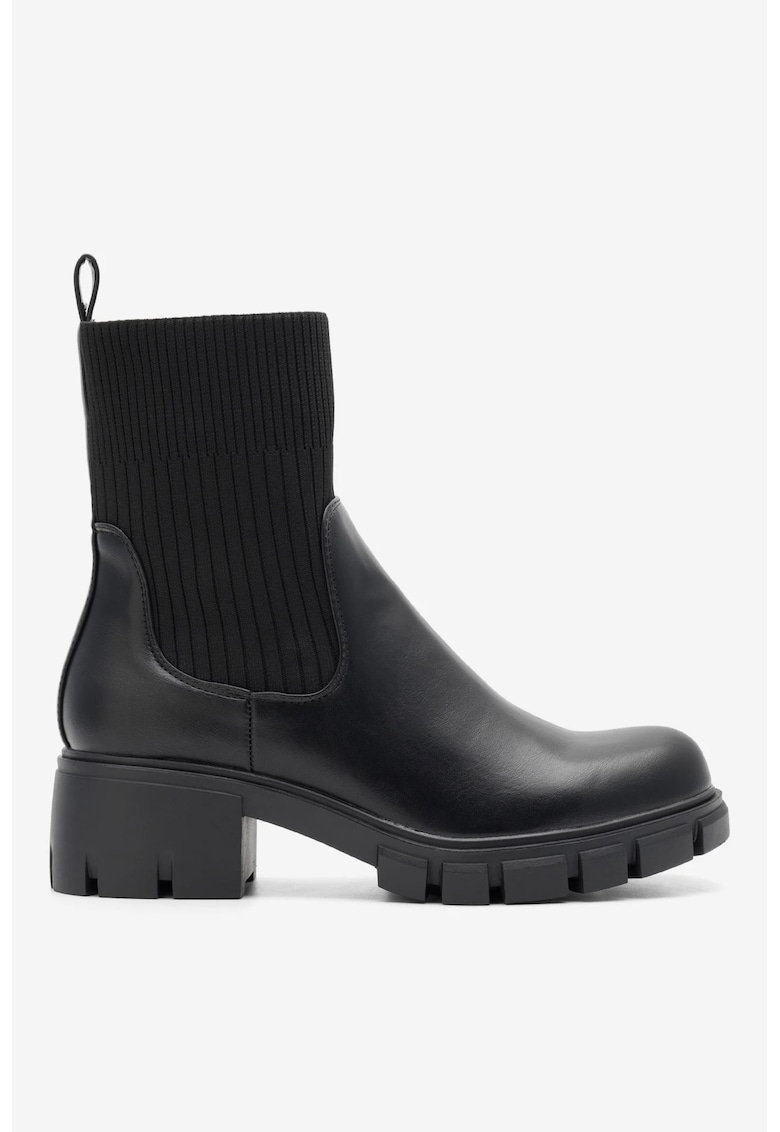 Ghete dama 5904862942766 - Sintetic - Negru - Negru