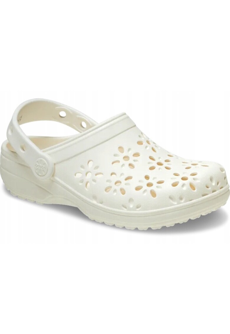 Saboti Copiii - Classic Floral Cut Out Clog - Alb