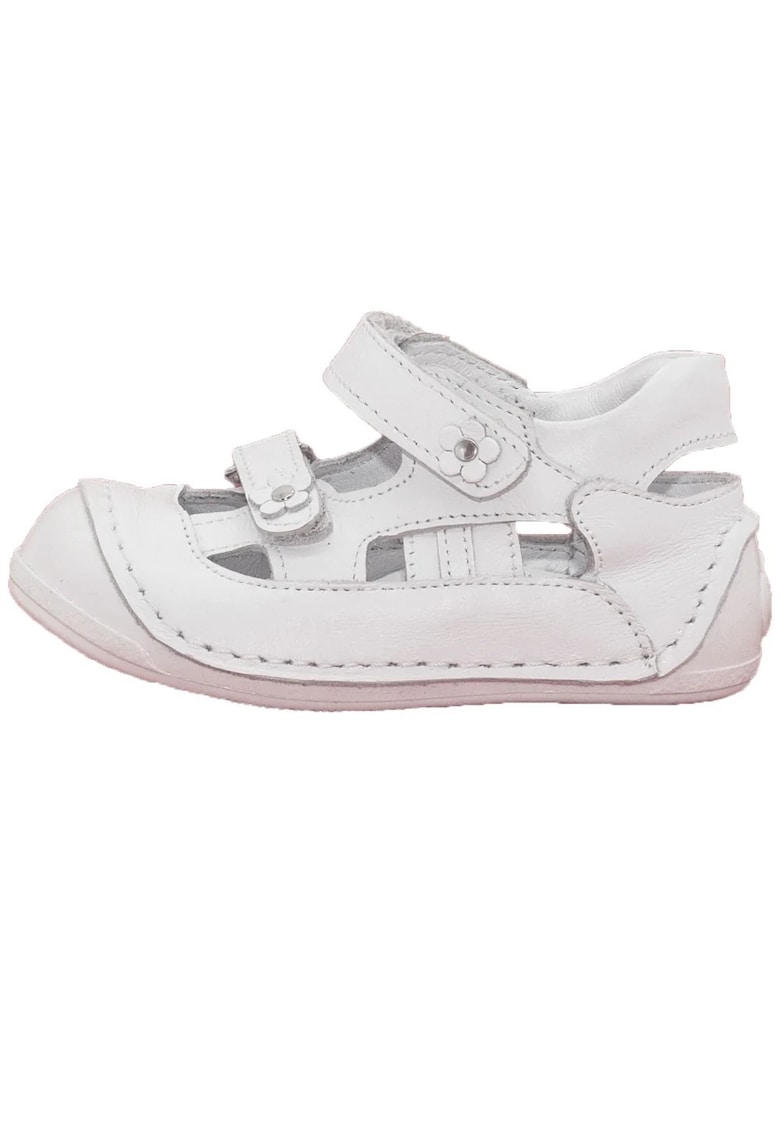 Pantofiori cu prindere scai -  balerini - 039 - Alb -