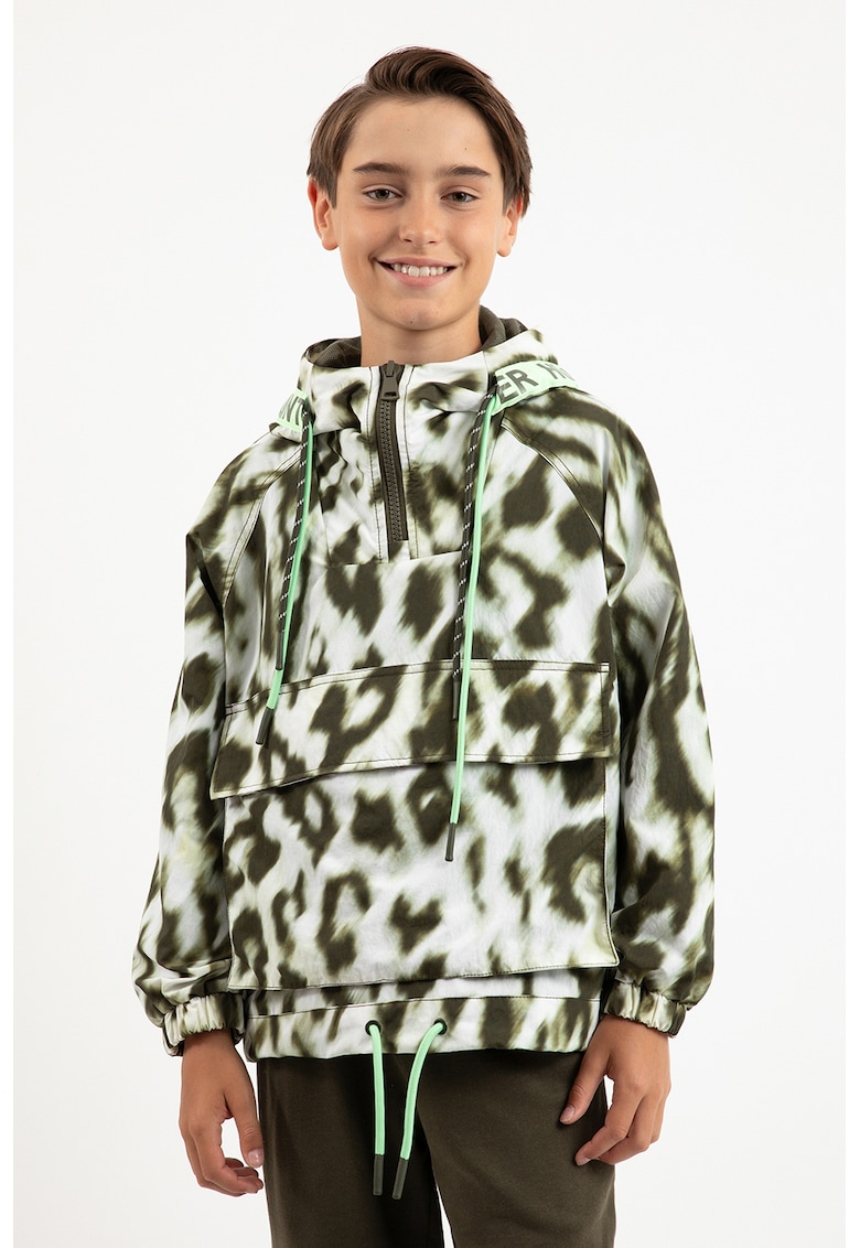 Jacheta cu gluga si maneci raglan