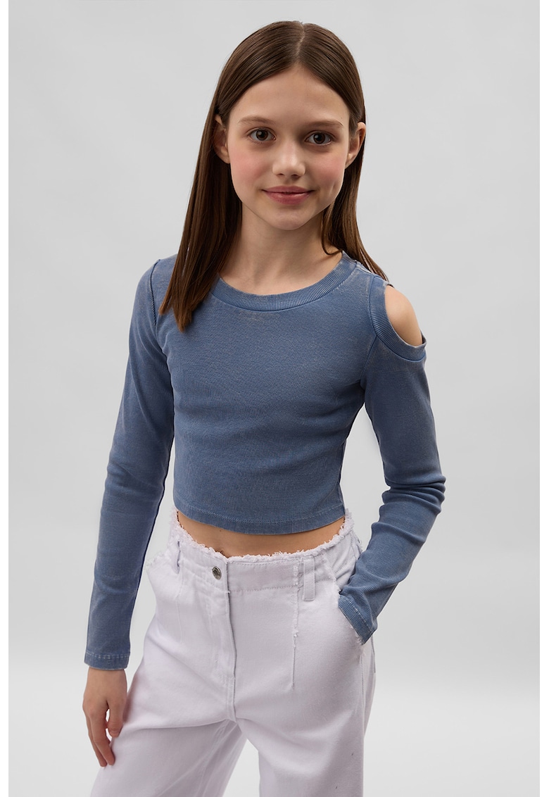 Bluza crop cu decupaj