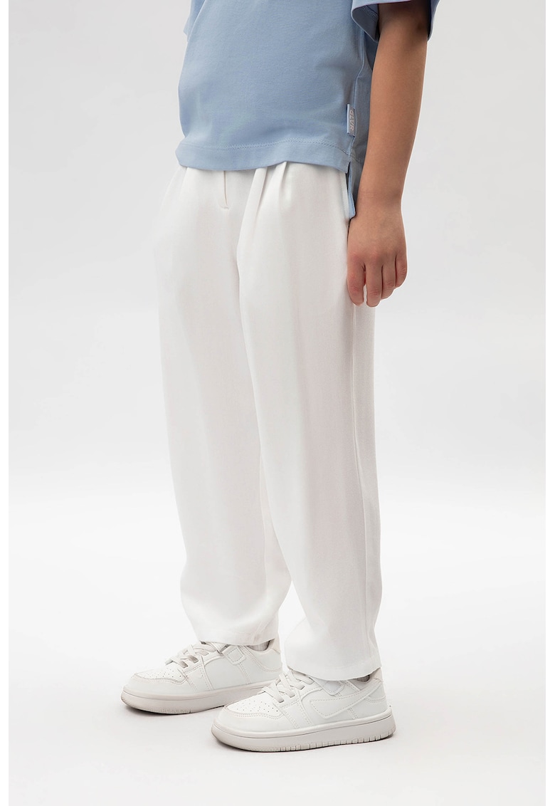 Pantaloni drepti cu cordon in talie