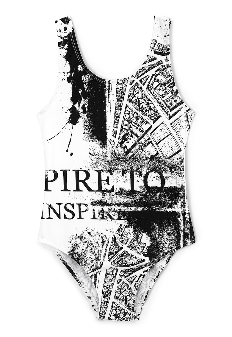 Costum de baie intreg cu volane