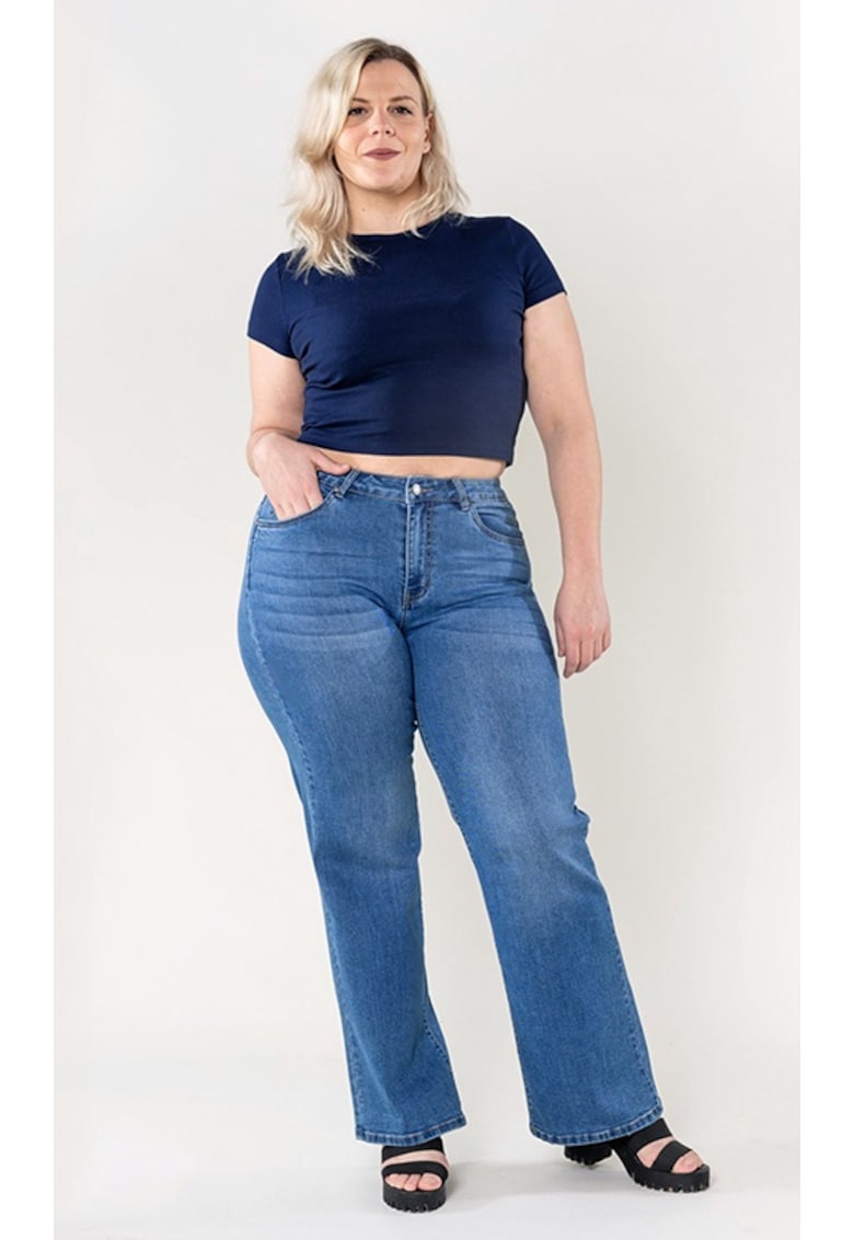 Blugi dama evazati marimi mari  albastri P603-5 M10 16966