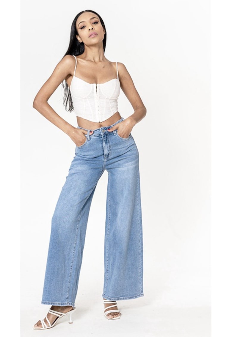 Blugi dama wide leg  albastru deschis YY300-6 M10 16967