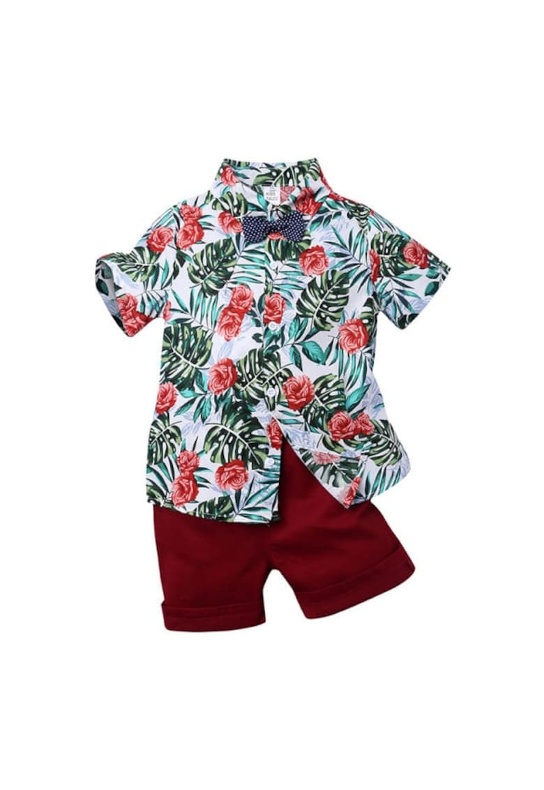 Compleu Model Summer - Baieti - Maneca scurta - Multicolor - 18-24 luni -