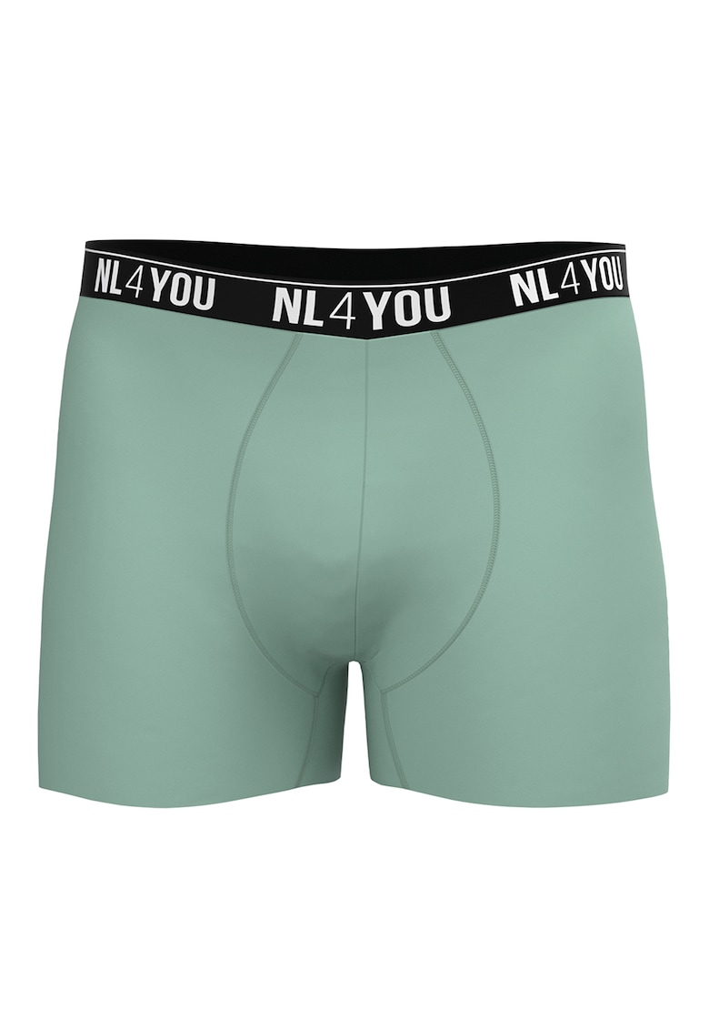 Boxeri cu banda logo in talie - Verde pal