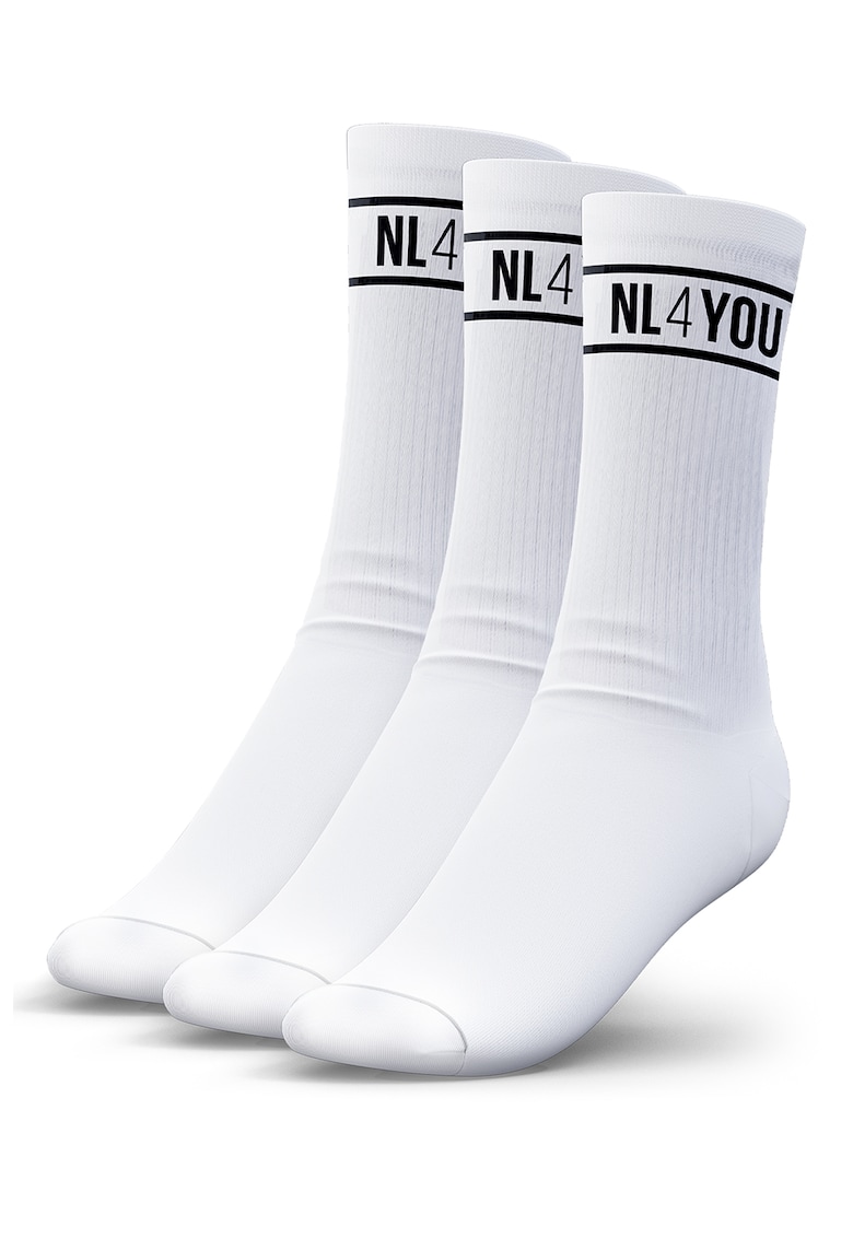 Set de sosete lungi unisex cu banda logo - 3 perechi