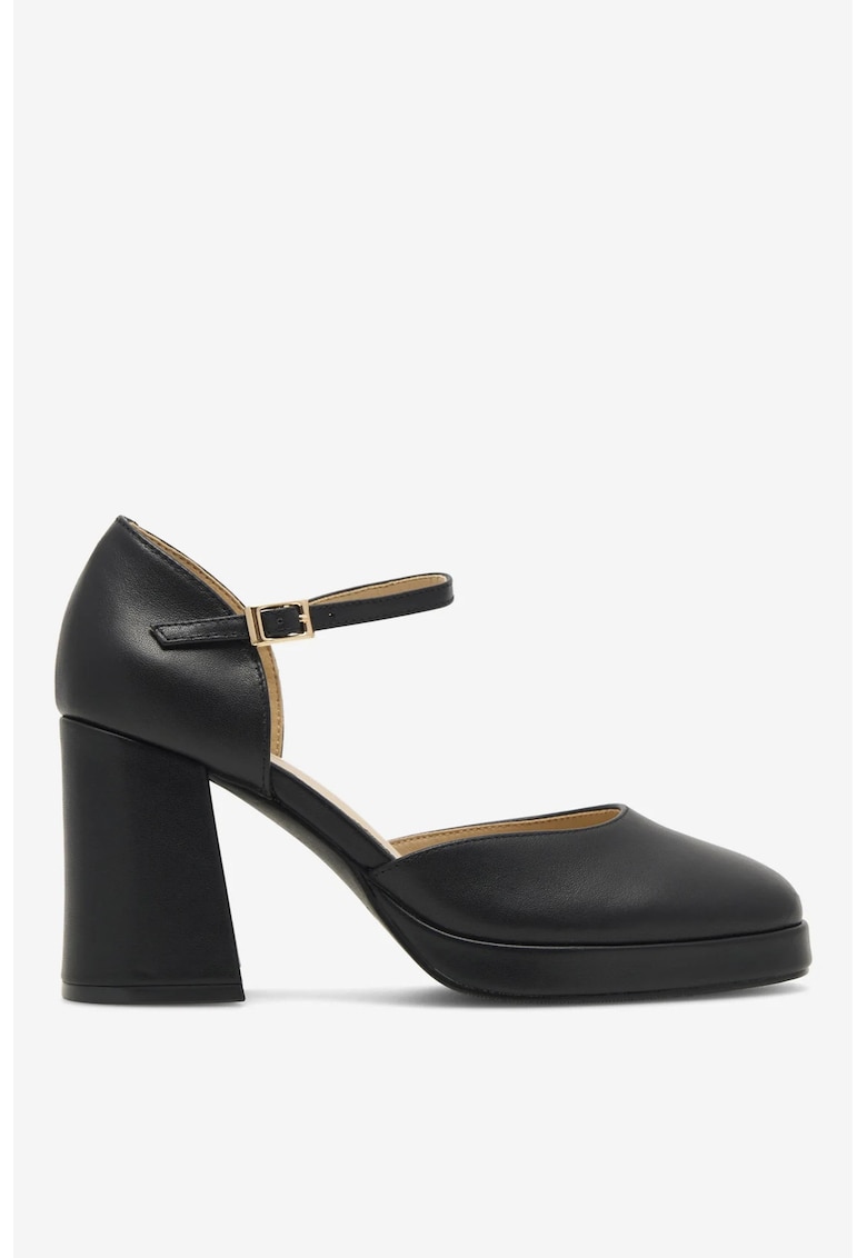 Pantofi dama 5903698031576 - Piele naturala - Negru - Negru