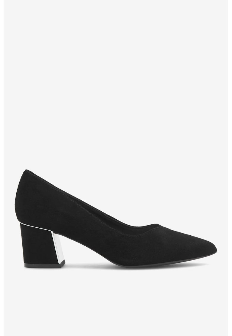 Pantofi dama 5905588294146 - Piele intoarsa - Negru - Negru