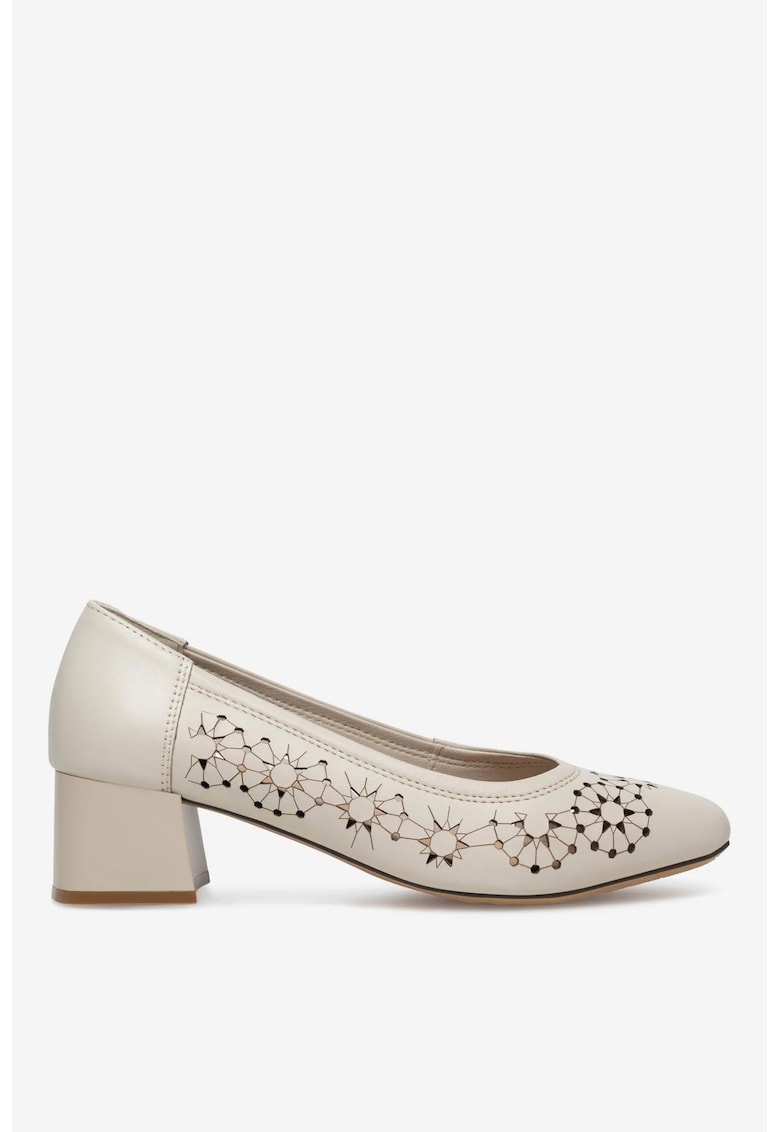 Pantofi dama 5905588561521 - Piele naturala - Bej - Bej