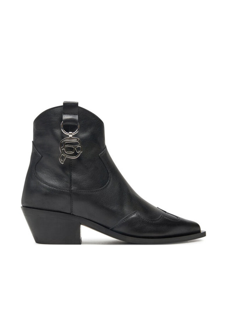 Ghete dama 305061539 - Piele naturala - Negru - Negru