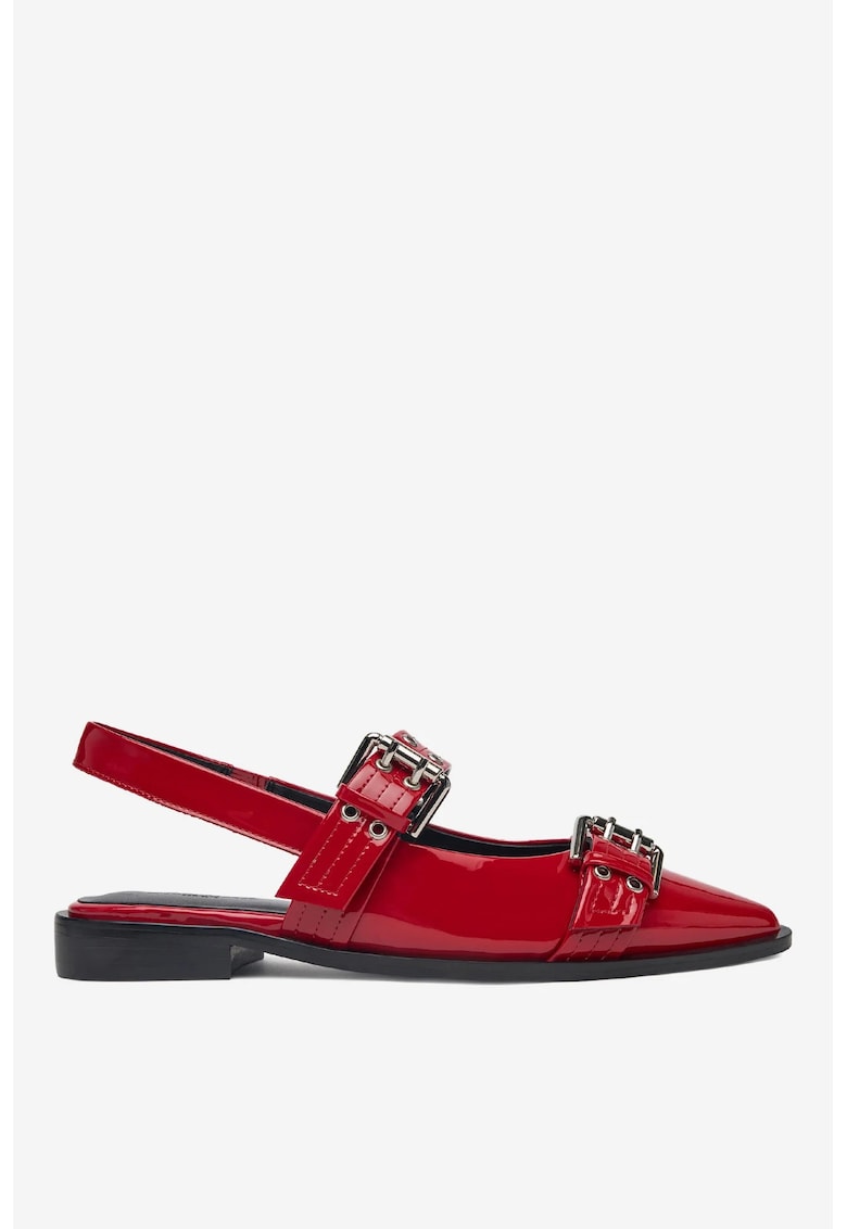 Balerini 5903698586243 - Piele naturala - Rosu - Rosu