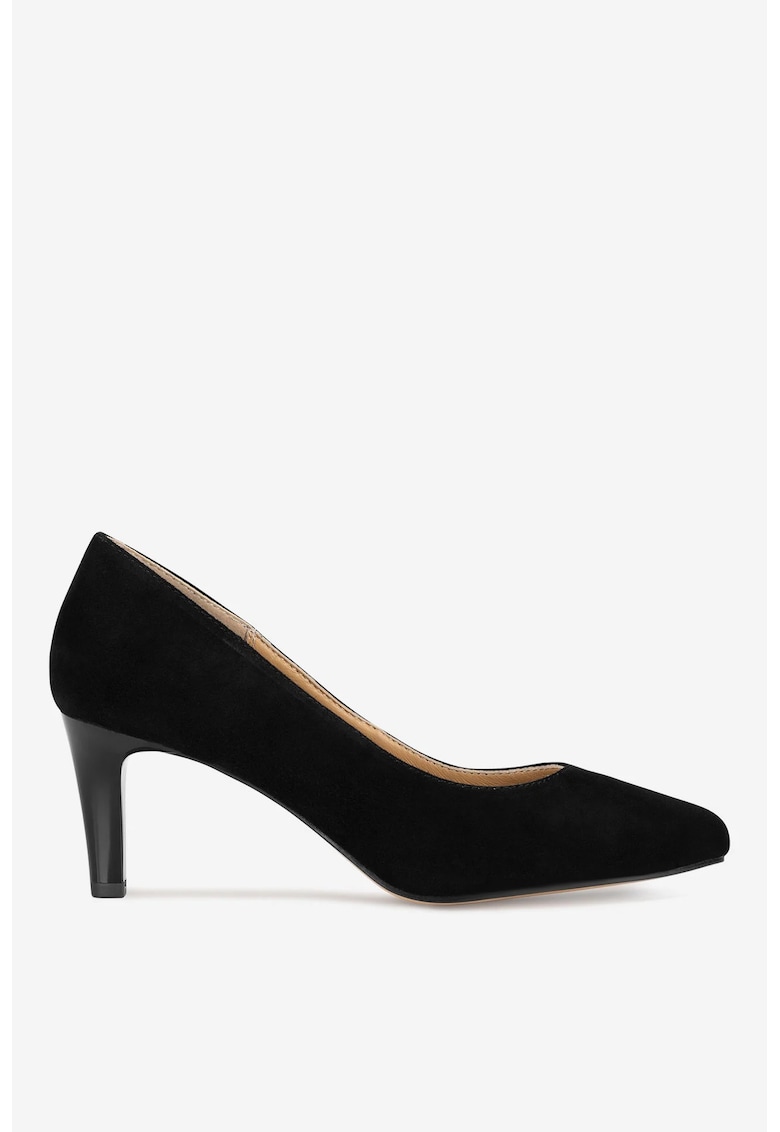 Pantofi dama 5905588780687 - Piele intoarsa - Negru - Negru