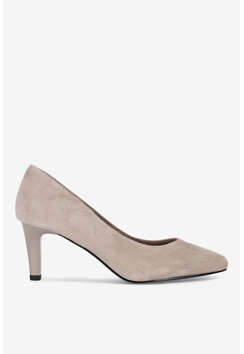 Pantofi dama 5905588780694 - Piele intoarsa - Bej - Bej