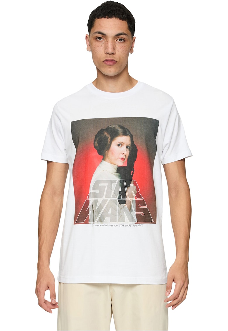 Tricou cu decolteu la baza gatului si imprimeu Tricou cu decolteu la baza gatului si imprimeu