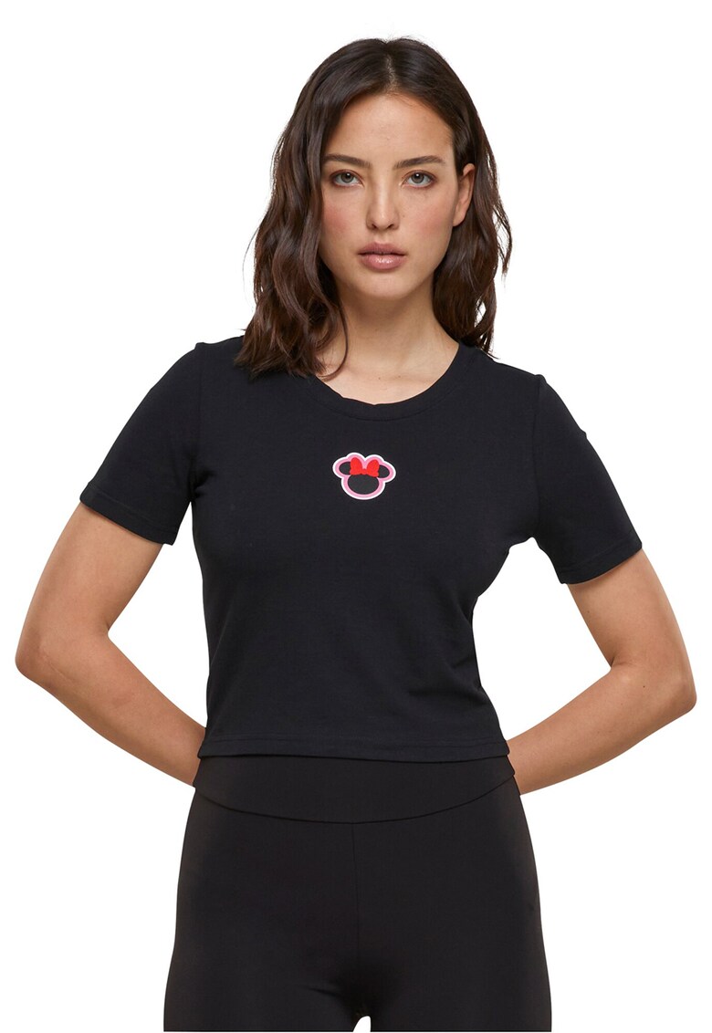 Tricou crop cu detaliu cu Minnie Mouse Tricou crop cu detaliu cu Minnie Mouse