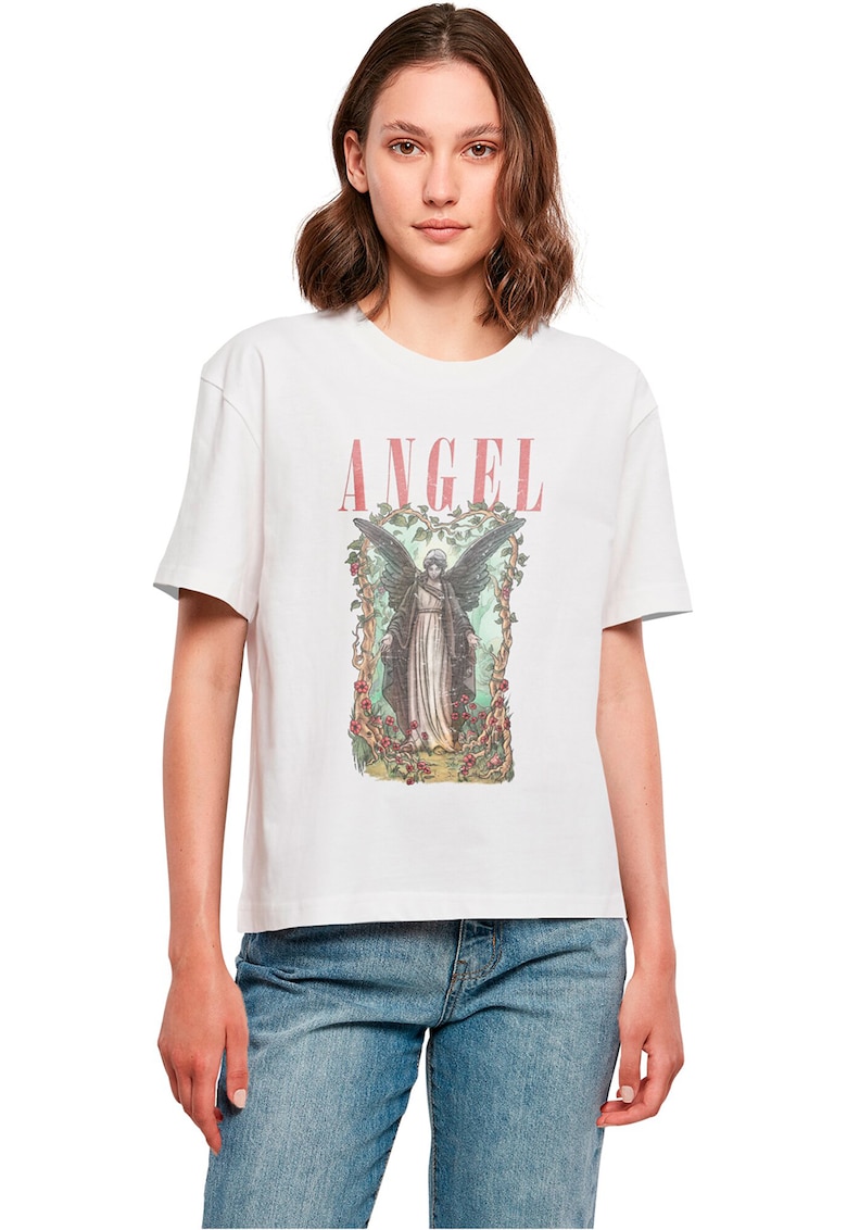 Tricou unisex cu imprimeu grafic - Alb optic