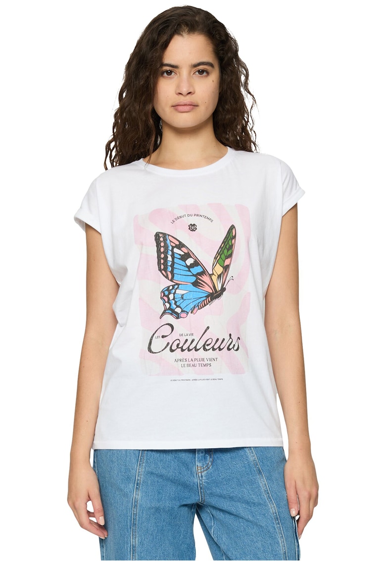 Tricou cu imprimeu cu fluture