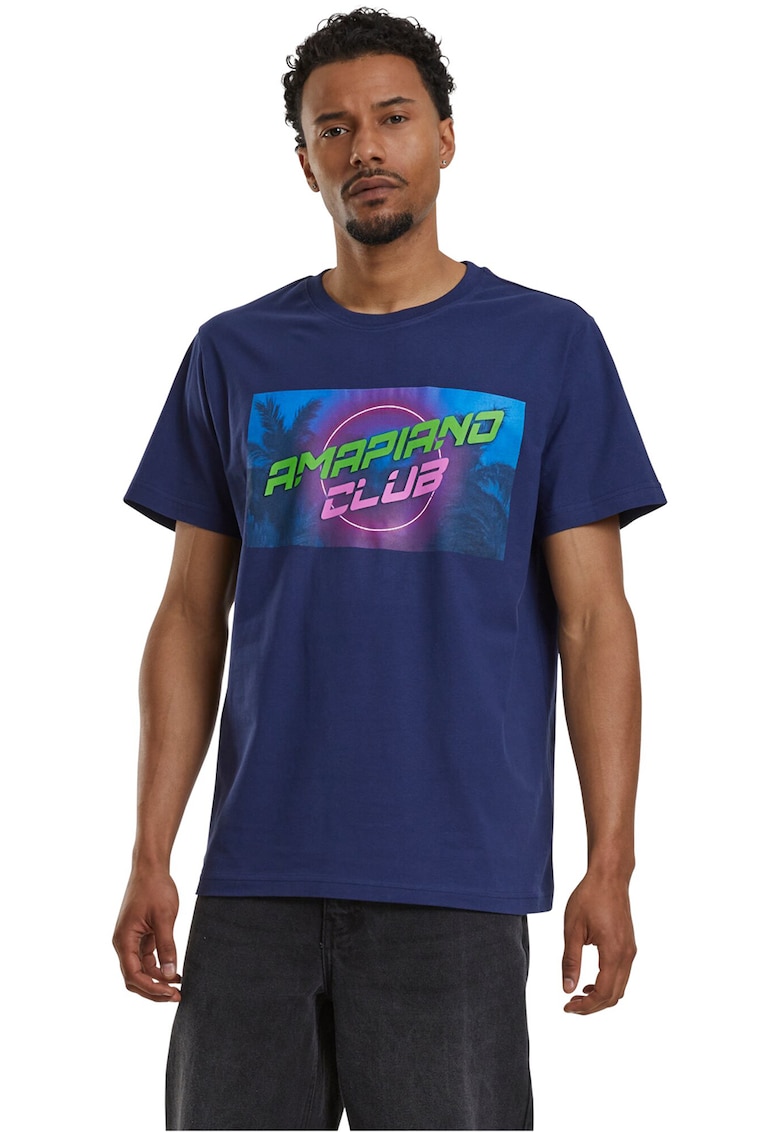 Tricou cu imprimeu grafic si decolteu la baza gatului Tricou cu imprimeu grafic si decolteu la baza gatului