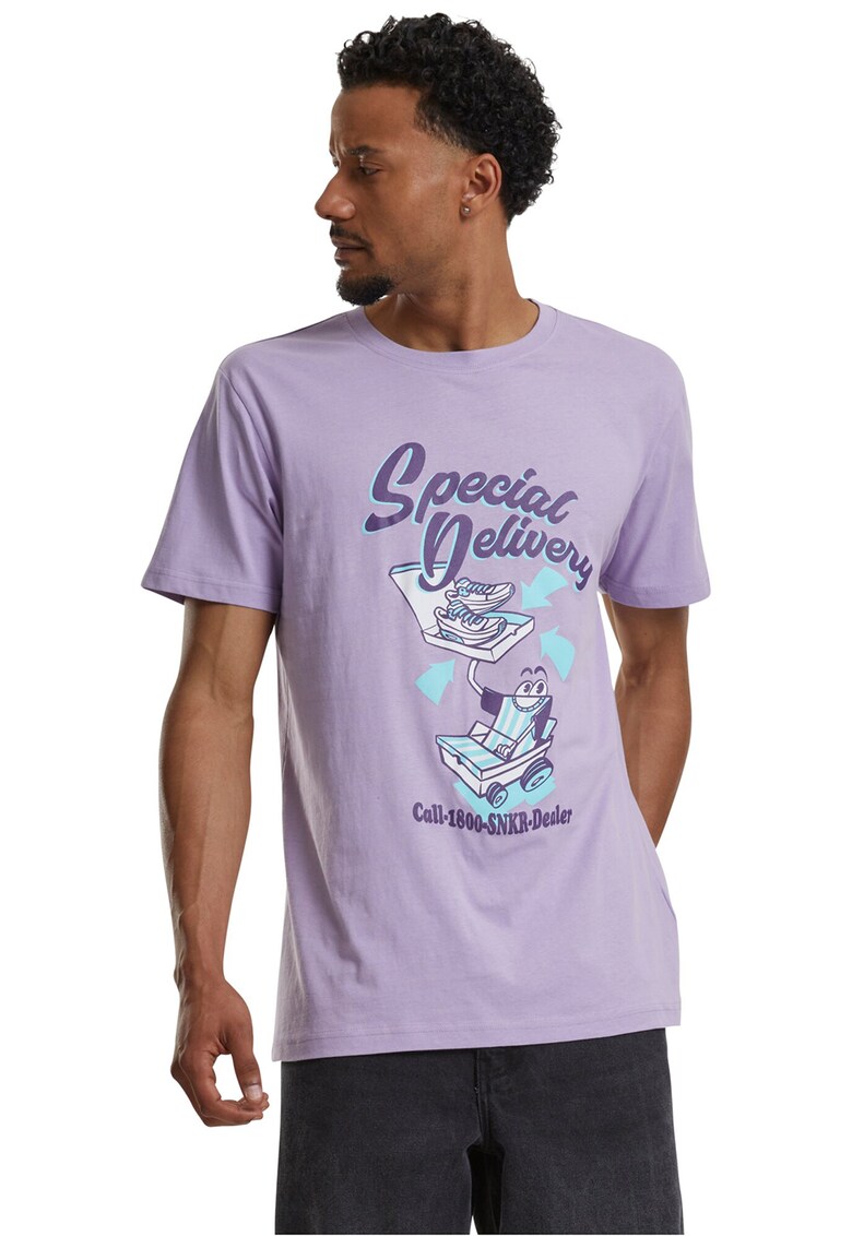 Tricou din bumbac cu imprimeu grafic - Violet/Lila/Albastru glaciar