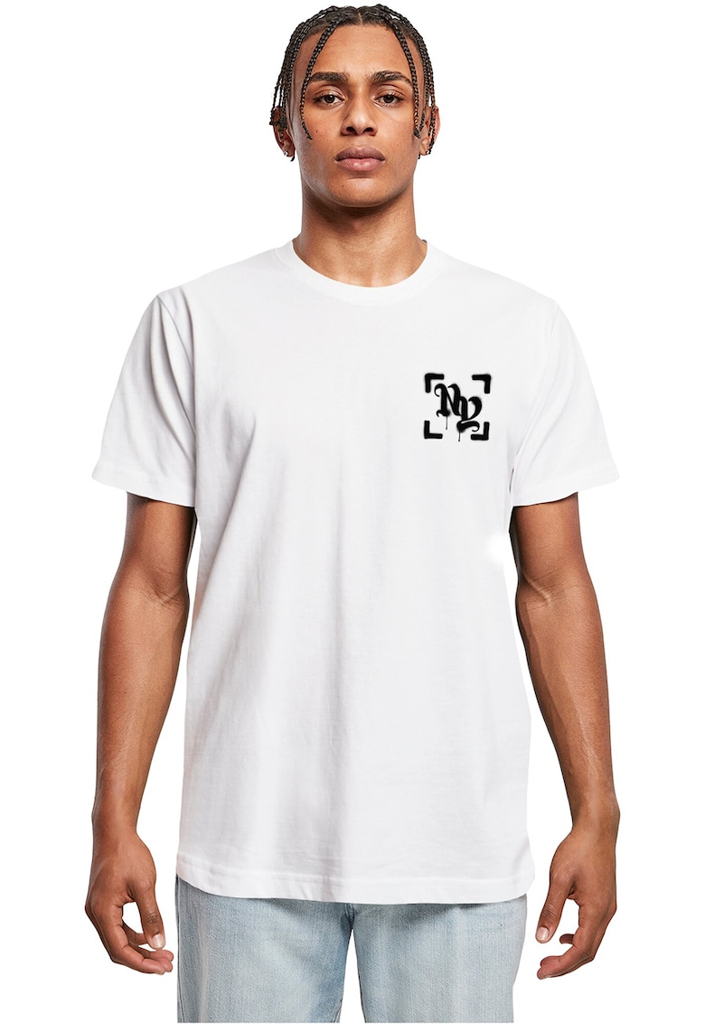 Tricou cu detaliu text - Alb optic