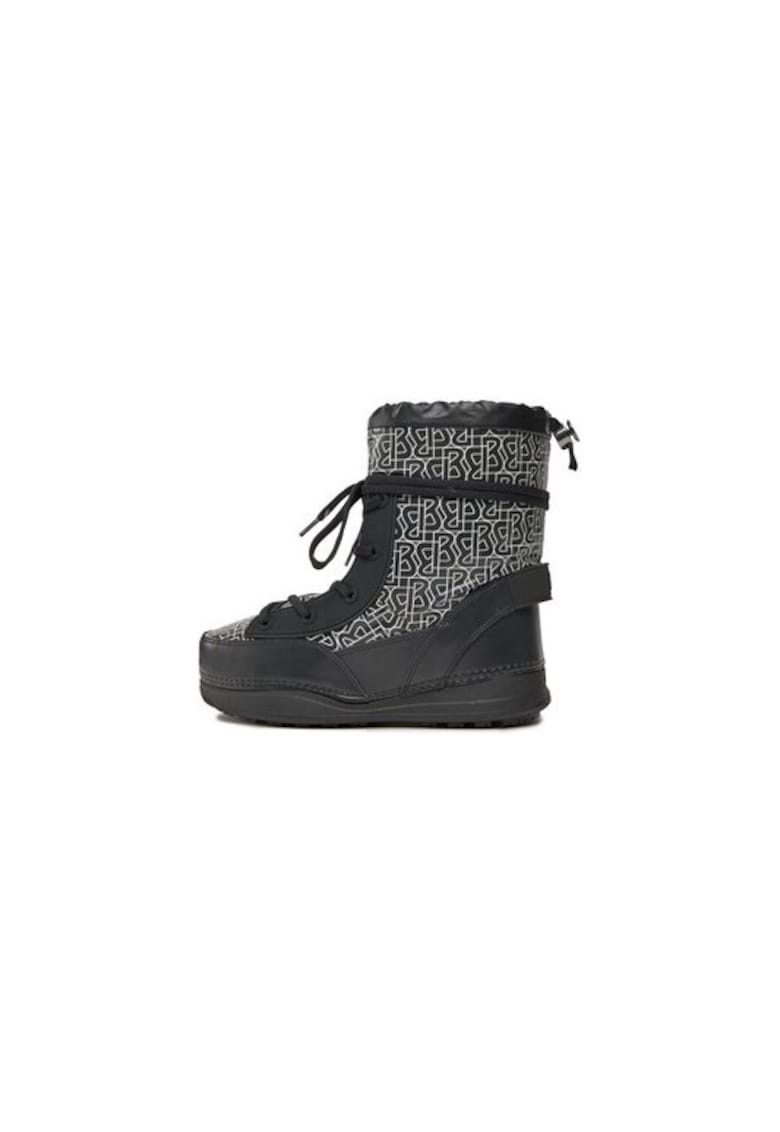 Ghete dama  303159078 - Piele ecologica - Negru