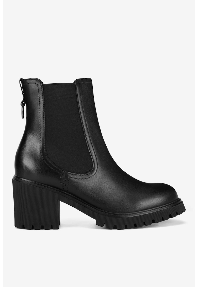 Ghete dama 5903419358630 - Piele naturala - Negru - Negru